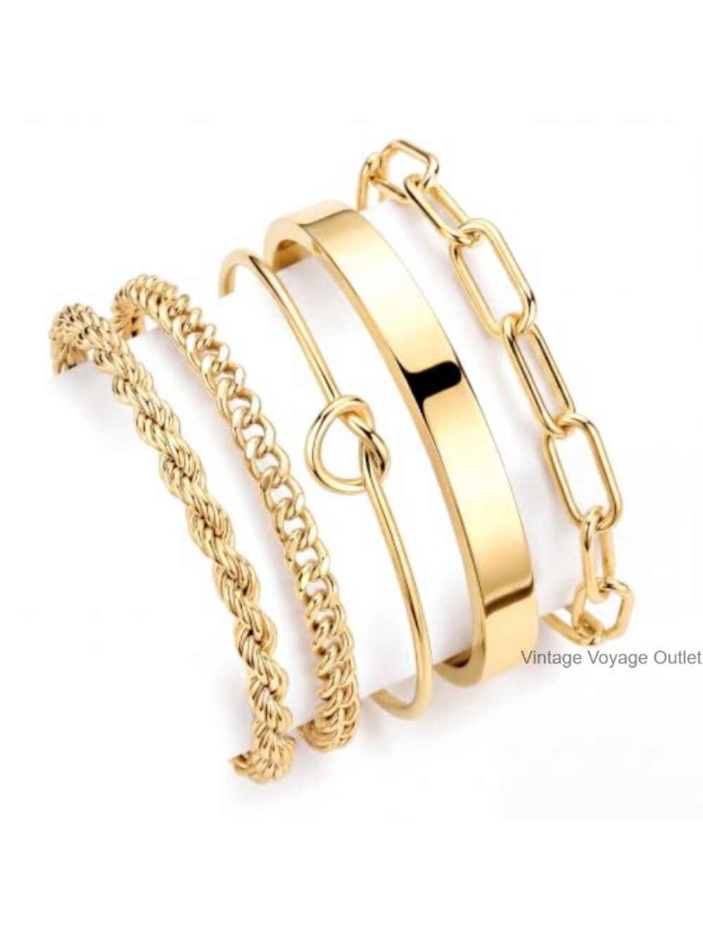 Waterproof Non Tarnish S925 Silver Cuff Bangle Bracelet Set for Women